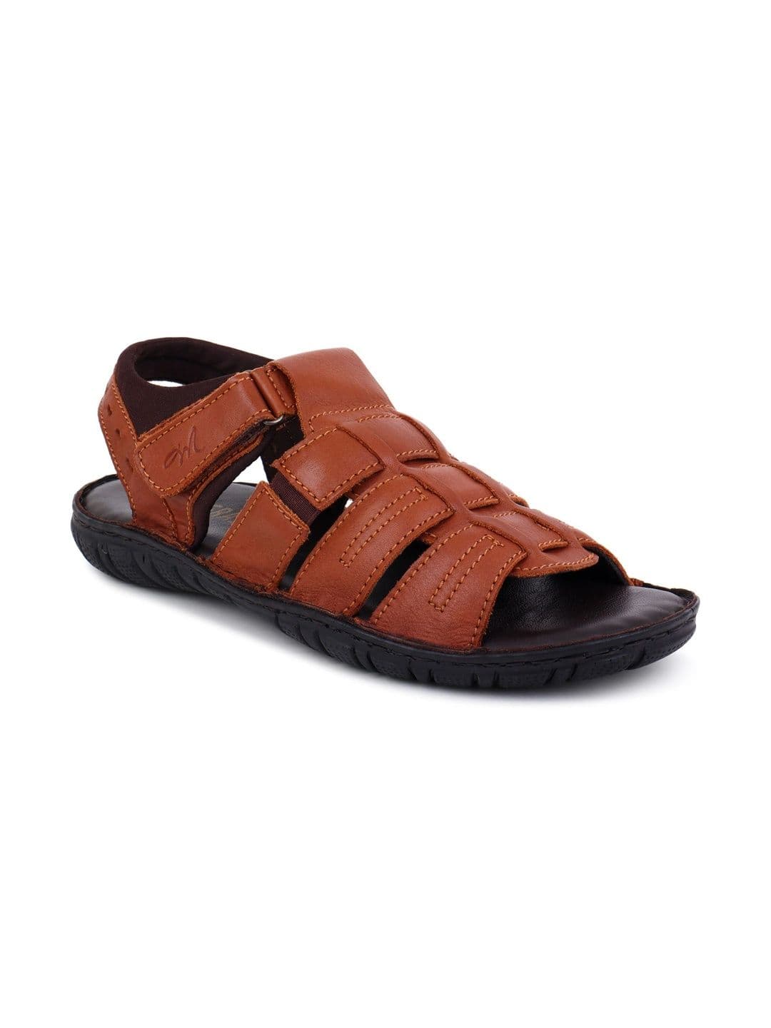 Mardi Gras Men Leather Comfort Sandals thumbnail 4