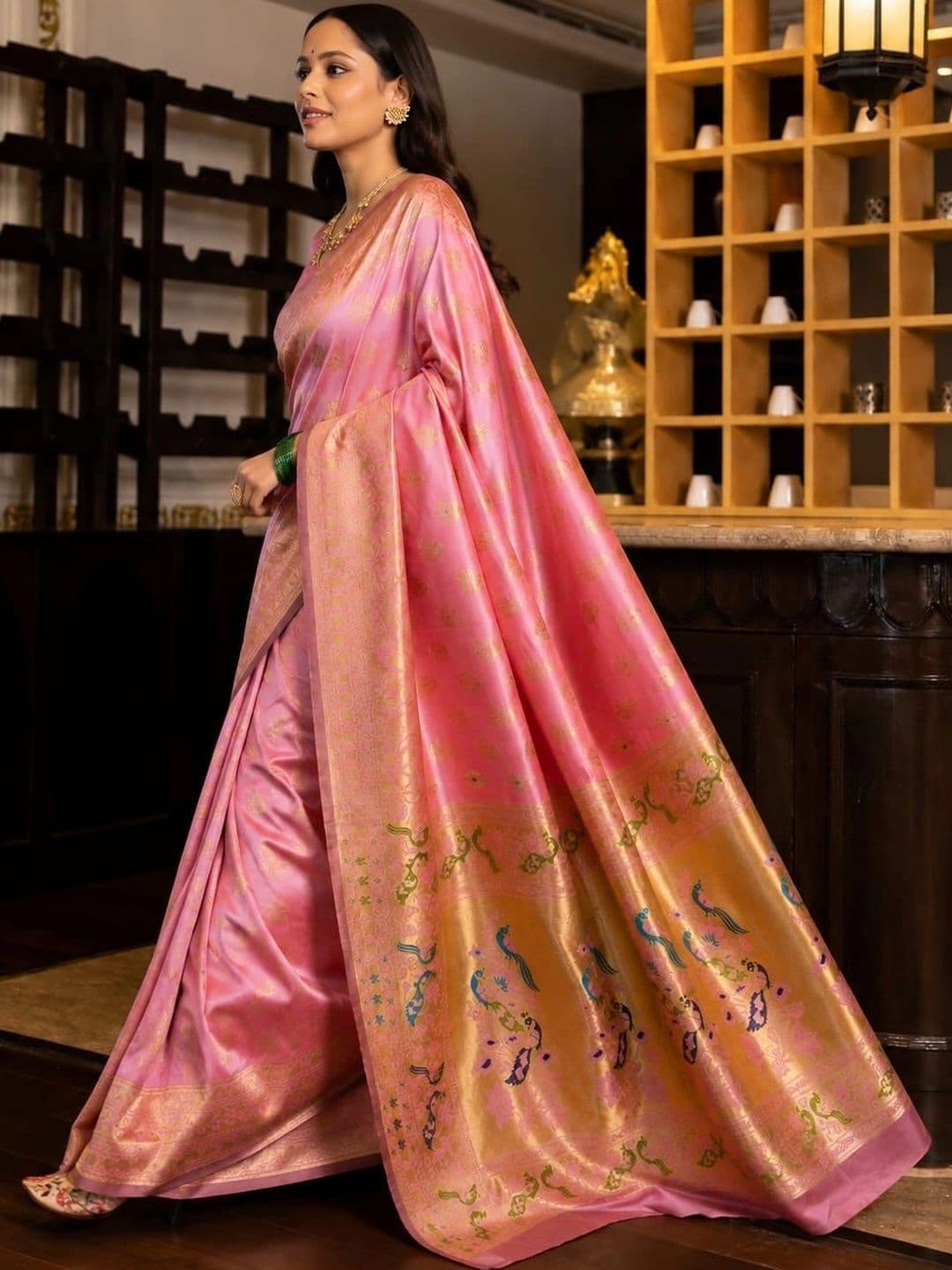 Moda Rapido Paisley Zari Art Silk Designer Banarasi Saree thumbnail 3