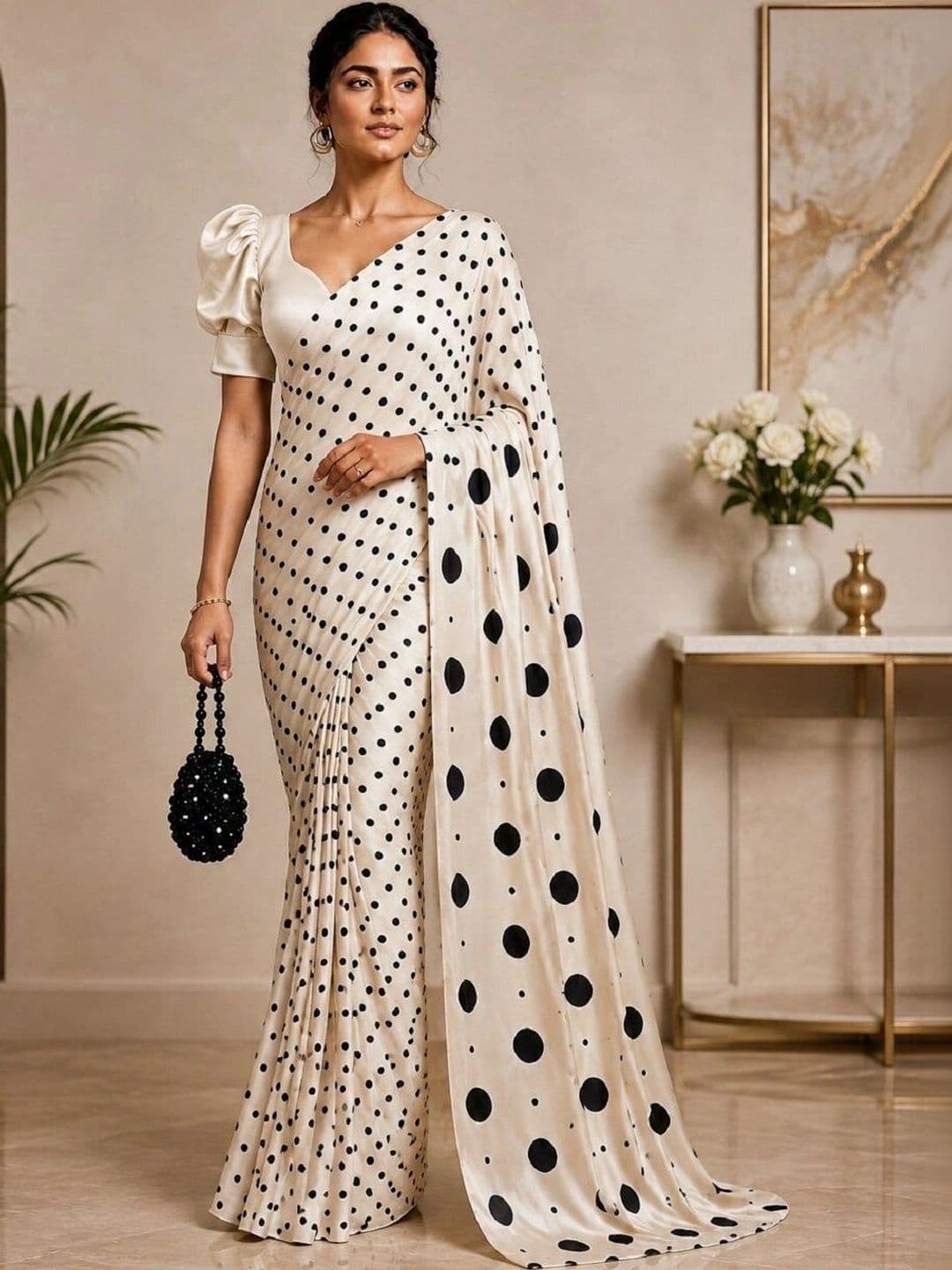 KOMAL NX Polka Dot Designer Saree - view 1