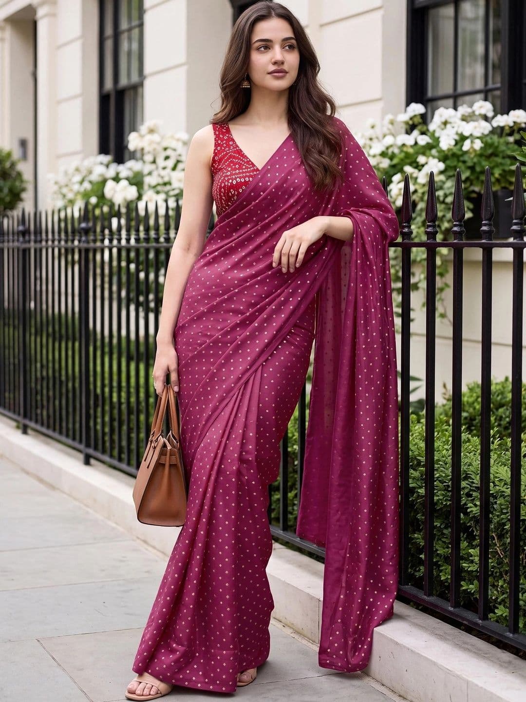 Looootnest Embellished Pure Georgette Saree thumbnail 3