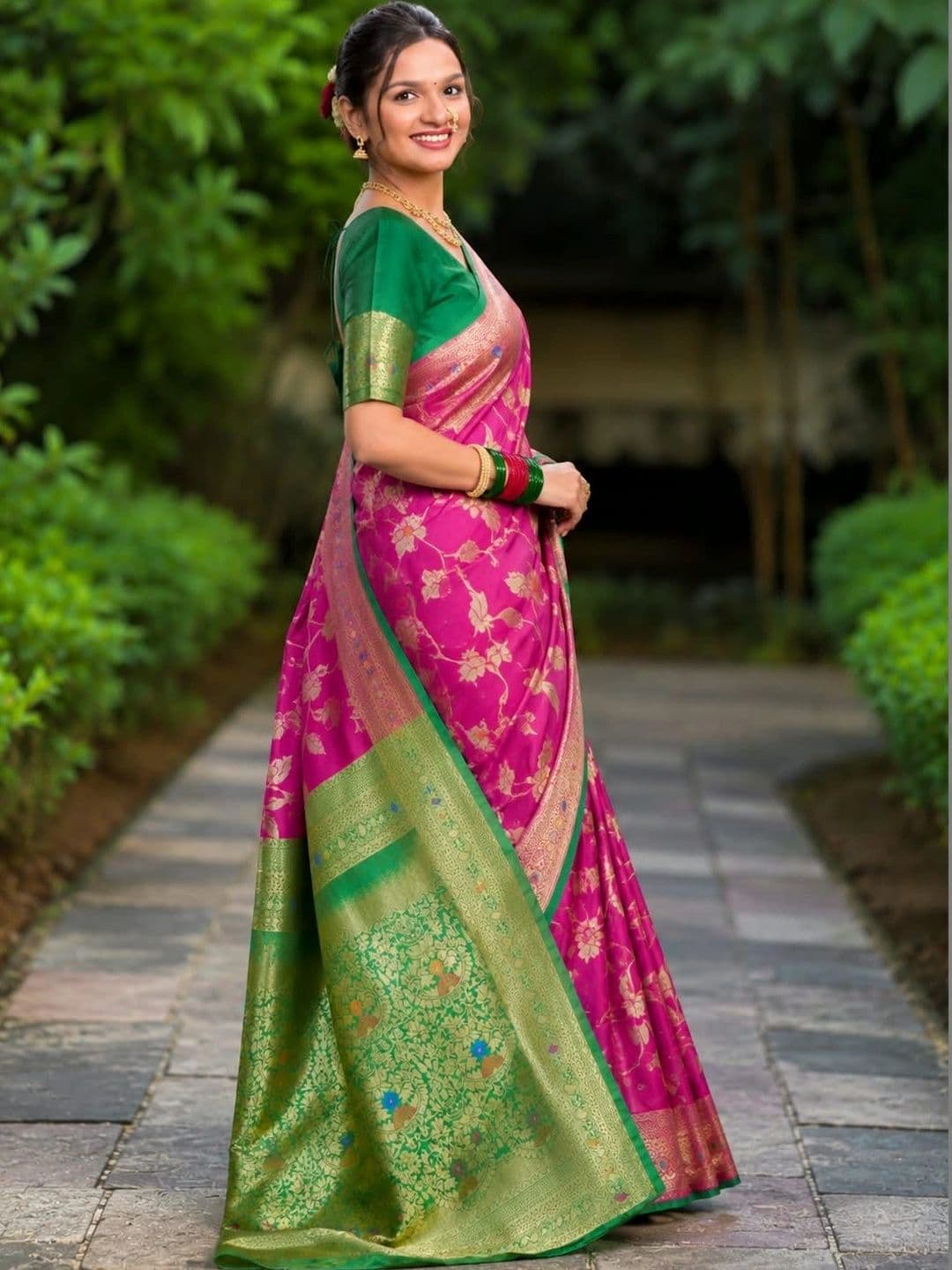 Moda Rapido Woven Design Zari Art Silk Designer Banarasi Saree thumbnail 2