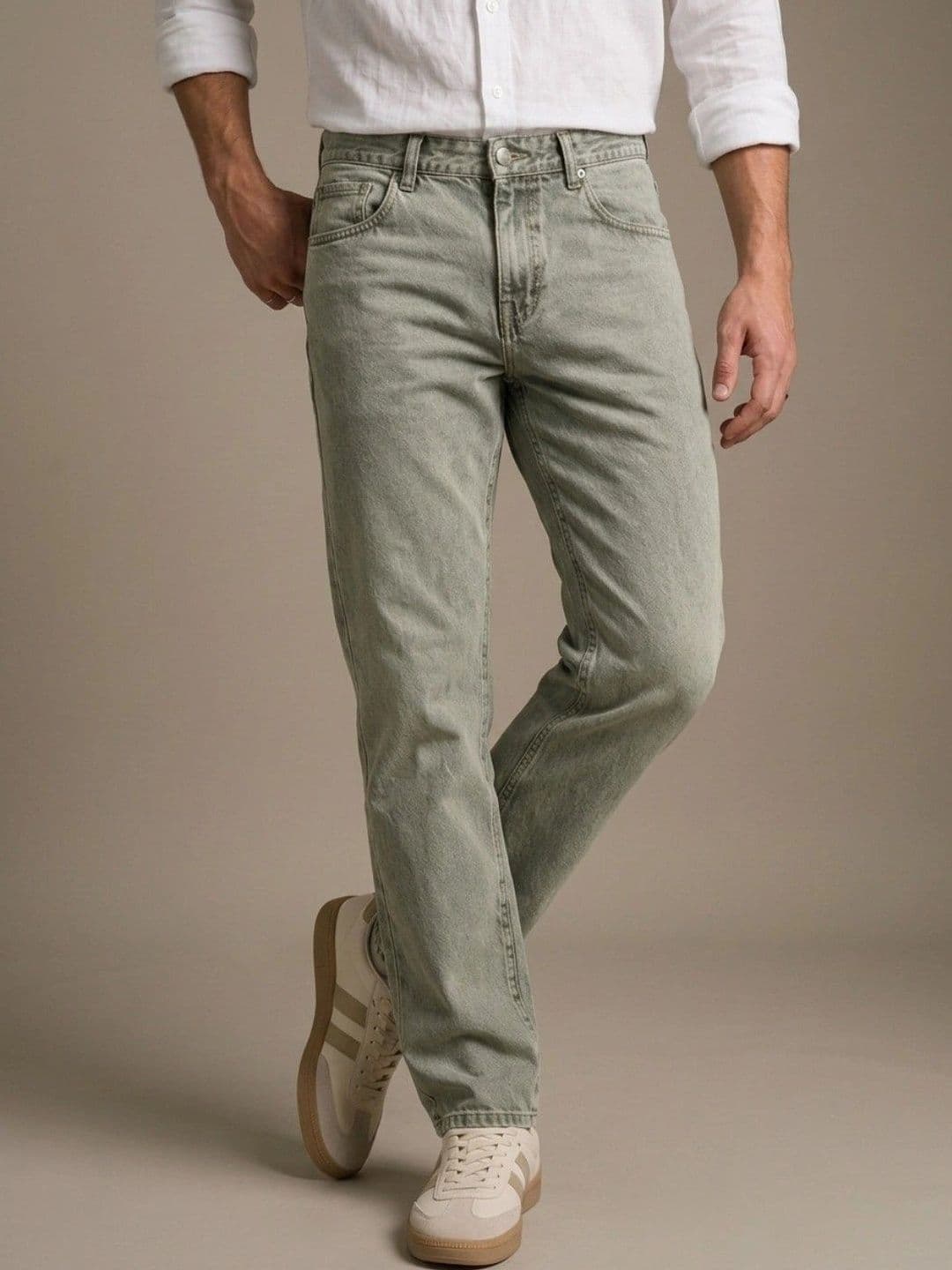 Encrypt Men Classic Regular Fit Mid-Rise Stretchable Jeans - view 1