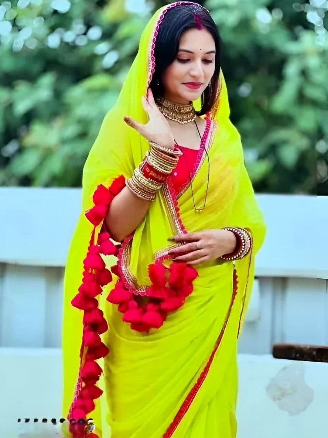 RENBRIZA Poly Georgette Saree thumbnail 6