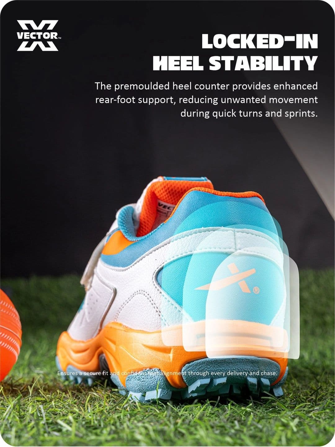 VECTOR X CKT 200 PU Material with Rubber Sole All Rounder Cricket Shoes thumbnail 6