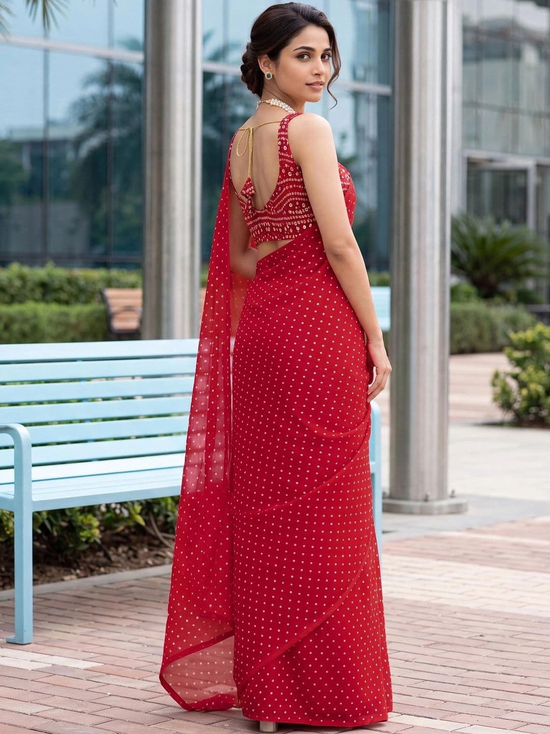 Looootnest Embellished Pure Georgette Saree thumbnail 4