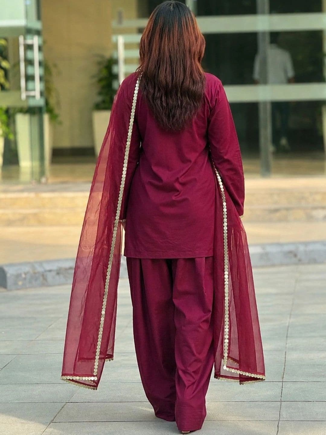 GoSriKi Women Regular Kurta with Palazzos & With Dupatta thumbnail 4