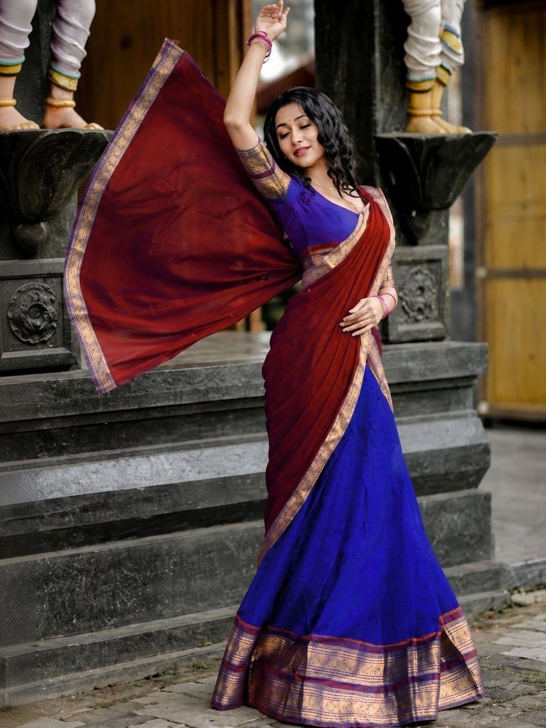 JIVUBA Ready to Wear Lehenga & Unstitched Blouse With Dupatta thumbnail 4