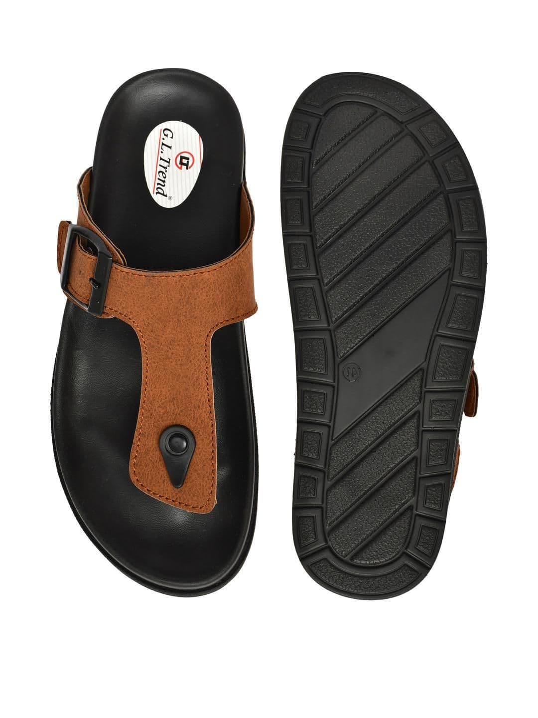 G L Trend Tan Leather Sandals thumbnail 7