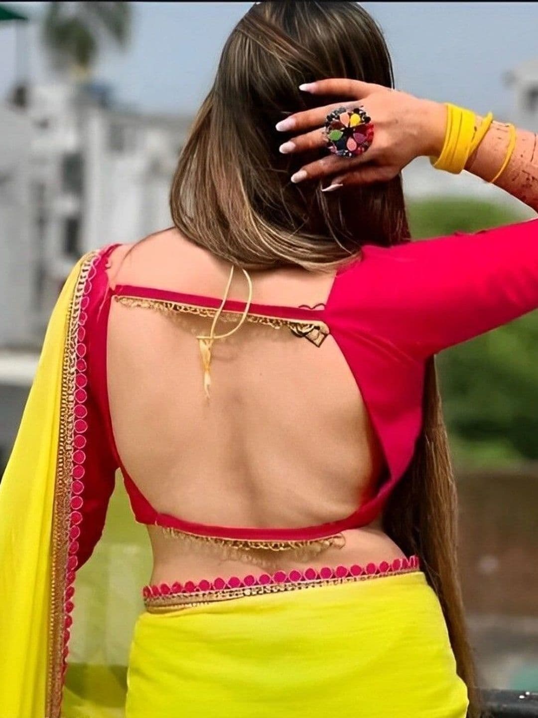 RENBRIZA Poly Georgette Saree thumbnail 6