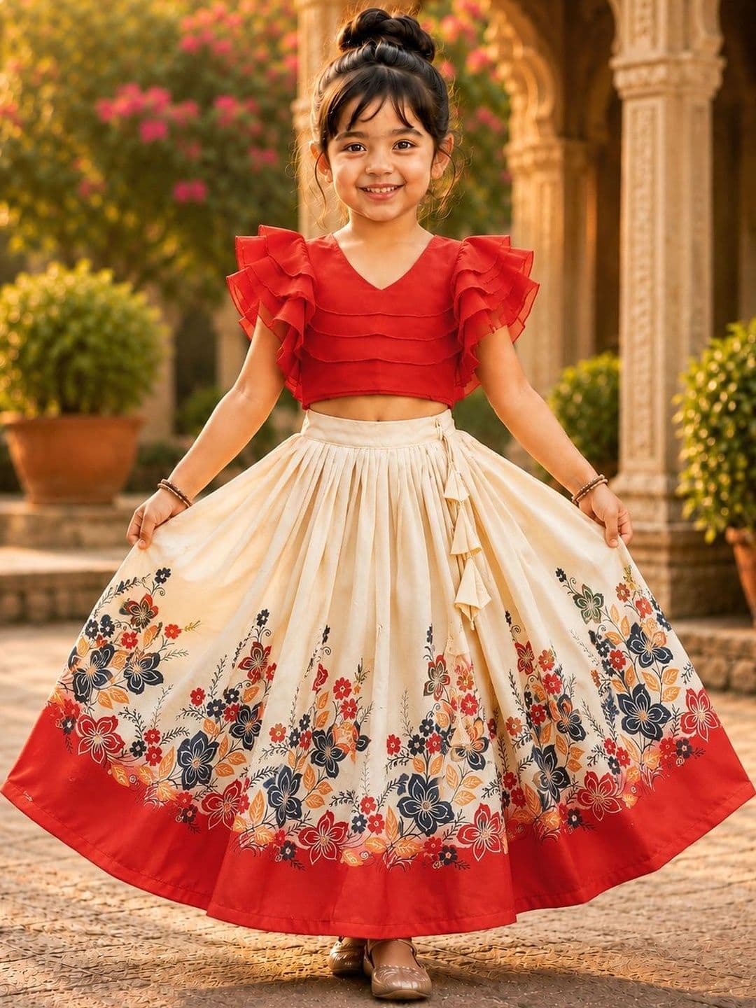 Sangria Girls Ready to Wear Lehenga & - view 1