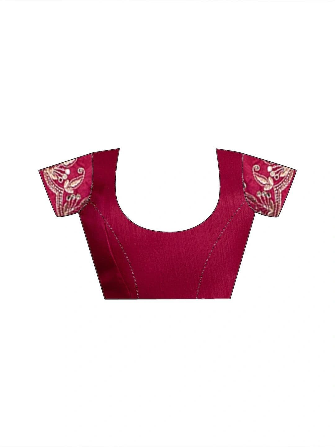 KALINI Tie and Dye Embroidered Pure Georgette Fusion Saree thumbnail 4