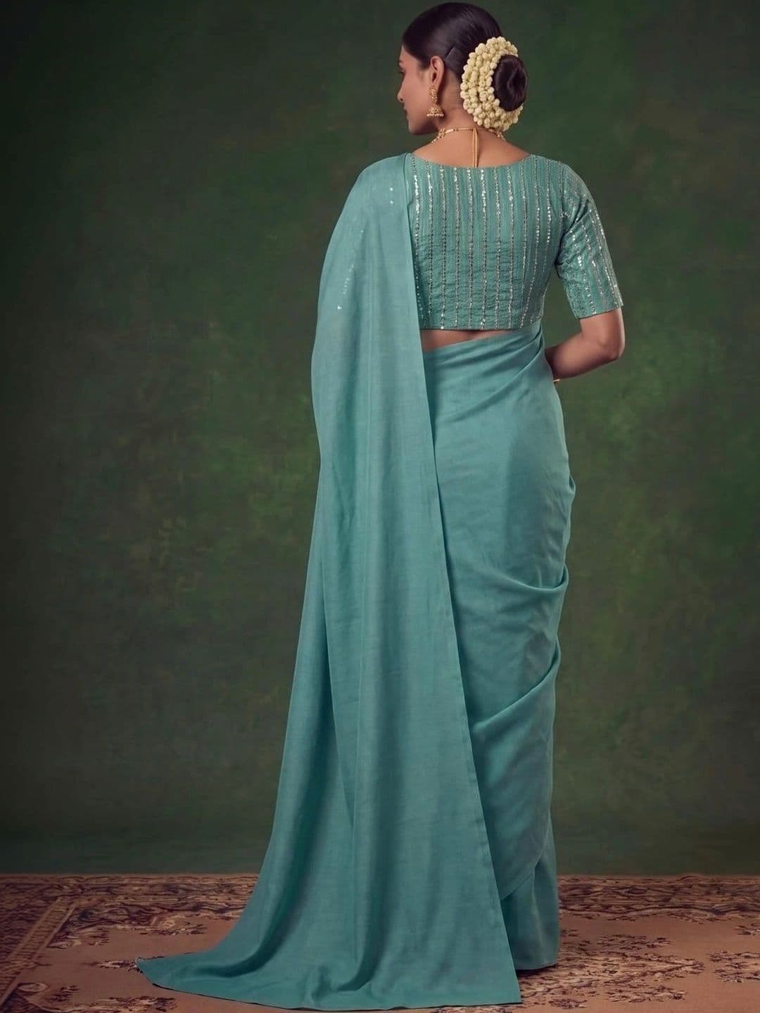 SAMANTHA Poly Georgette Saree thumbnail 2