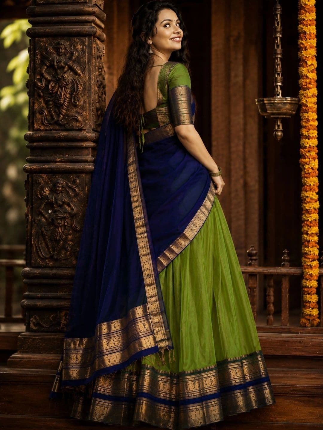 JIVUBA Ready to Wear Lehenga & Unstitched Blouse With Dupatta thumbnail 6