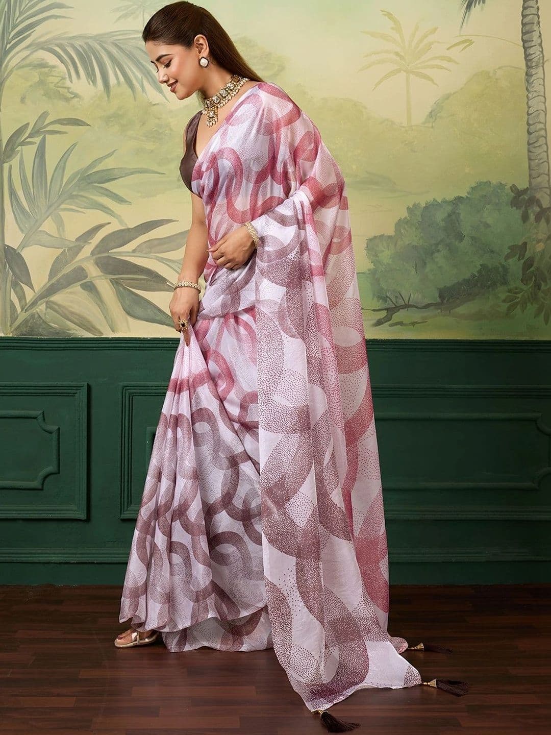 KALINI Satin Designer Saree thumbnail 3