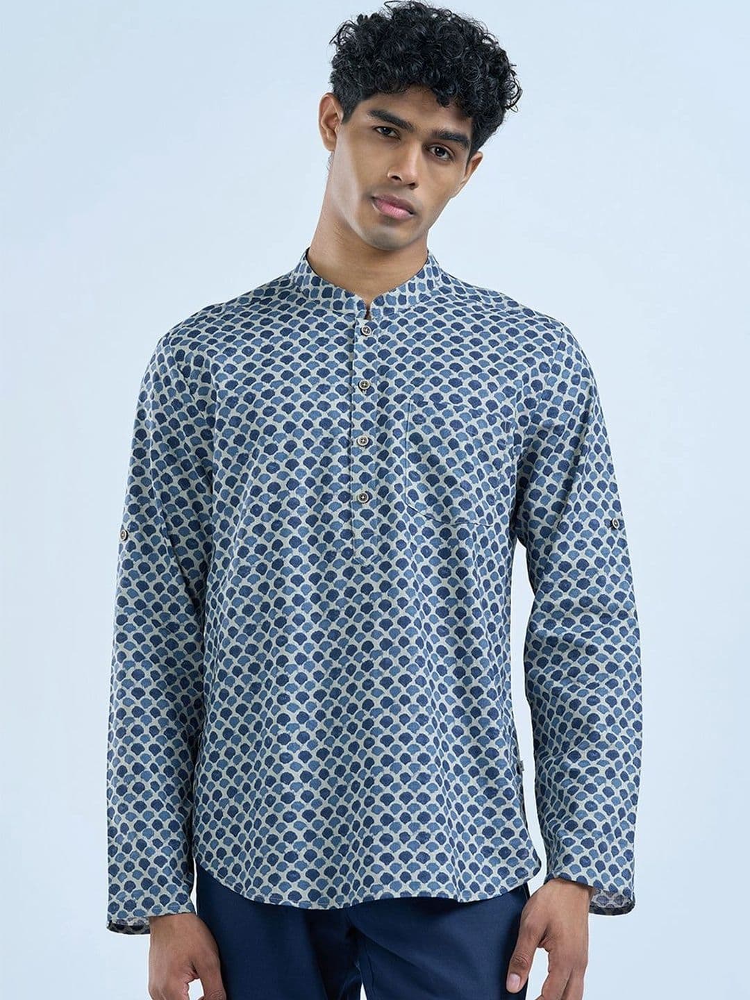 indus route by Pantaloons Men Printed Indie Prints Kurta thumbnail 5