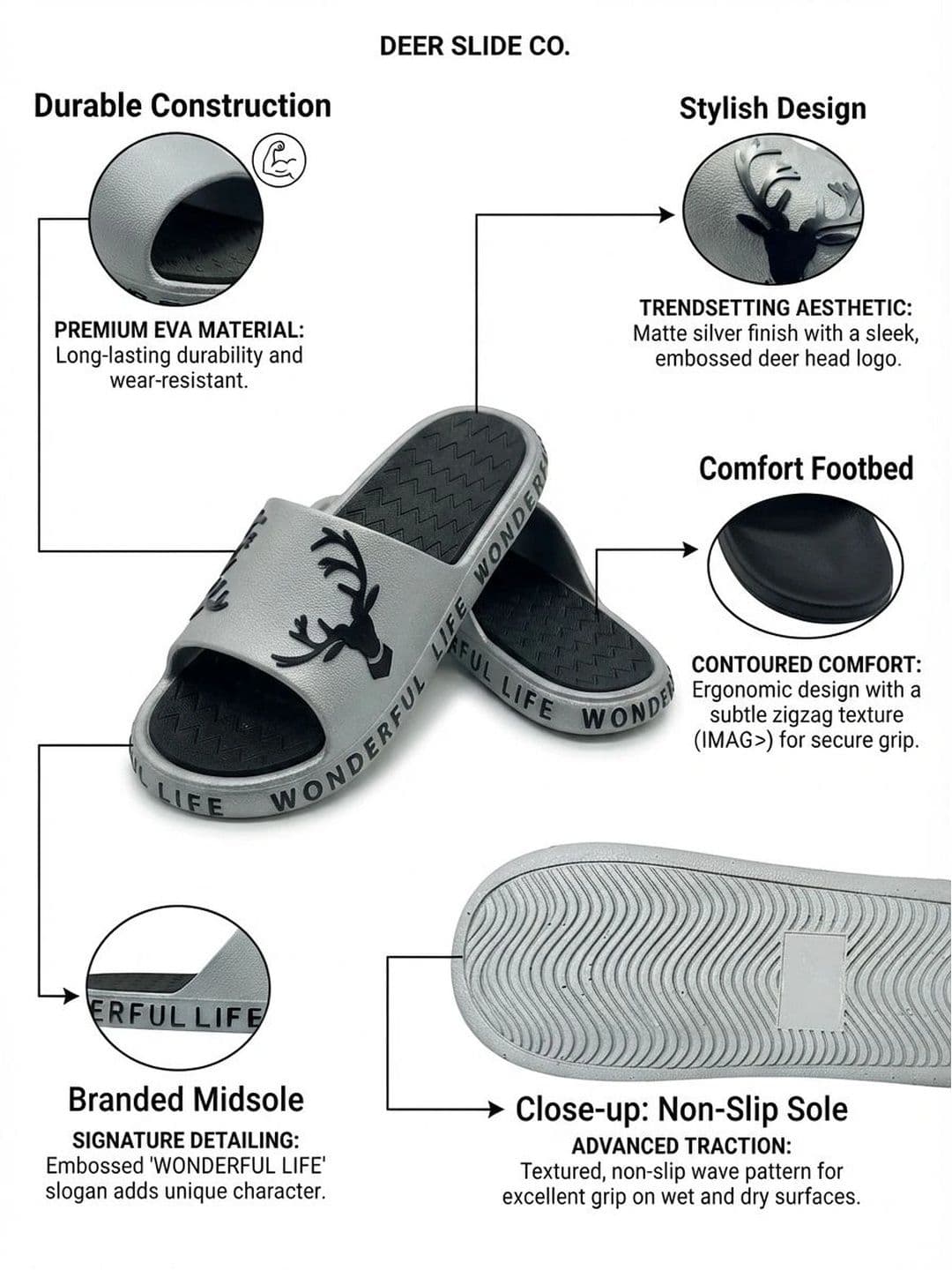 DECONDS Men Printed Sliders thumbnail 4