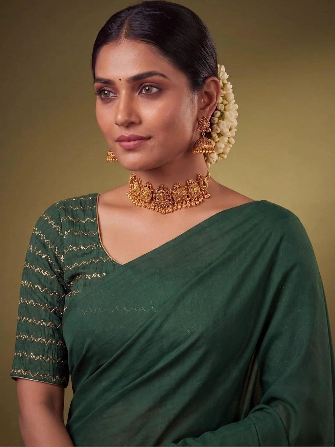 SAMANTHA Embroidered Poly Georgette Saree thumbnail 6