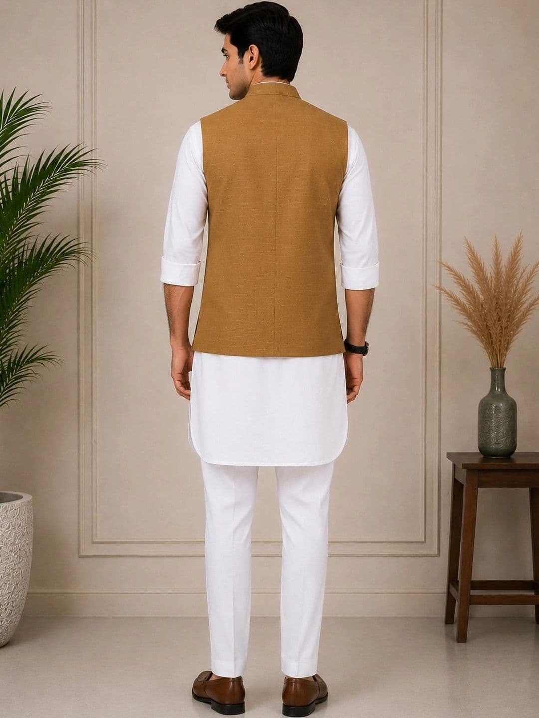 Shiv Leela Mandarin Collar Nehru Jacket thumbnail 2