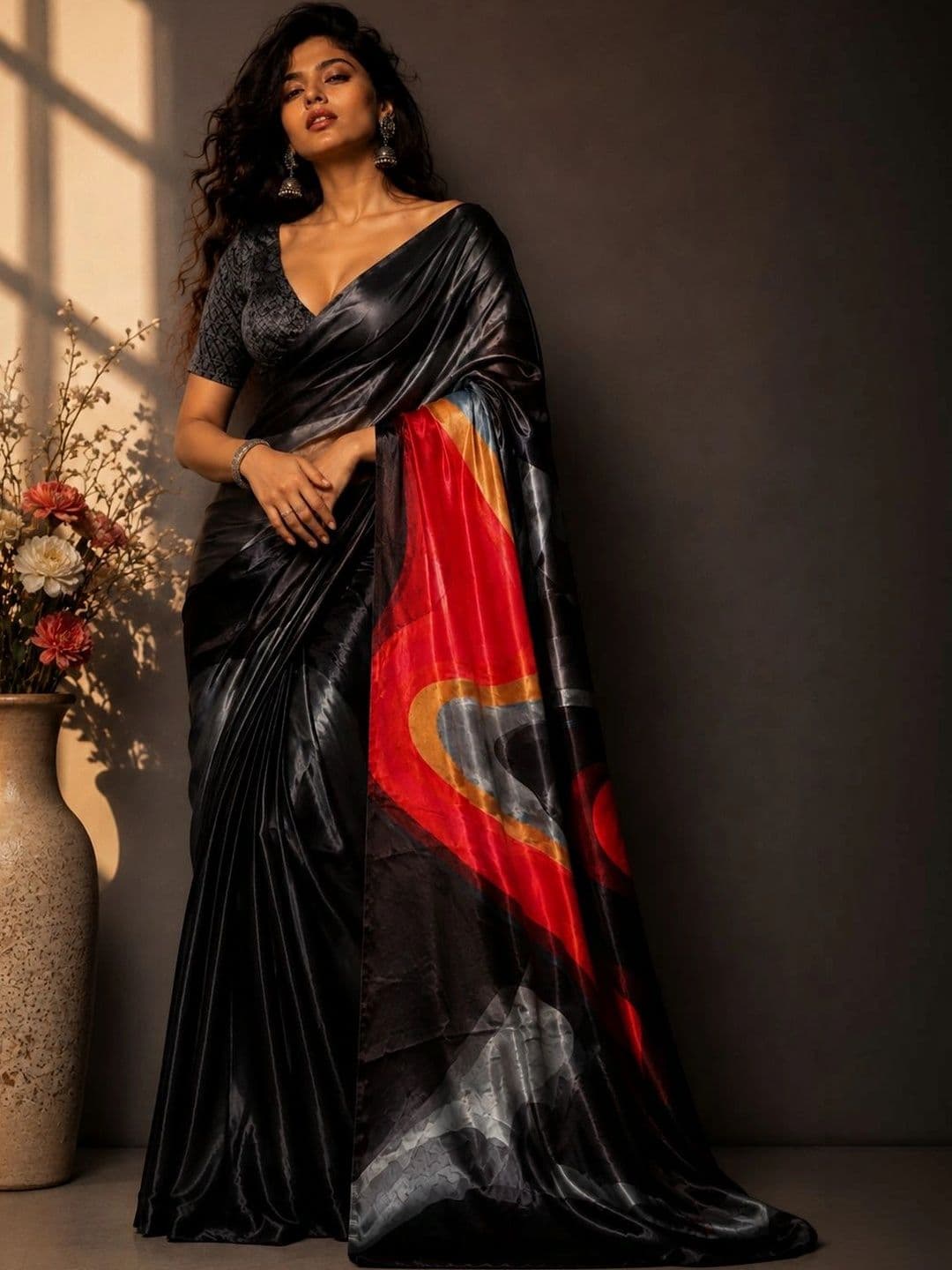 Jihana Fab Satin Mysore Silk Saree thumbnail 7