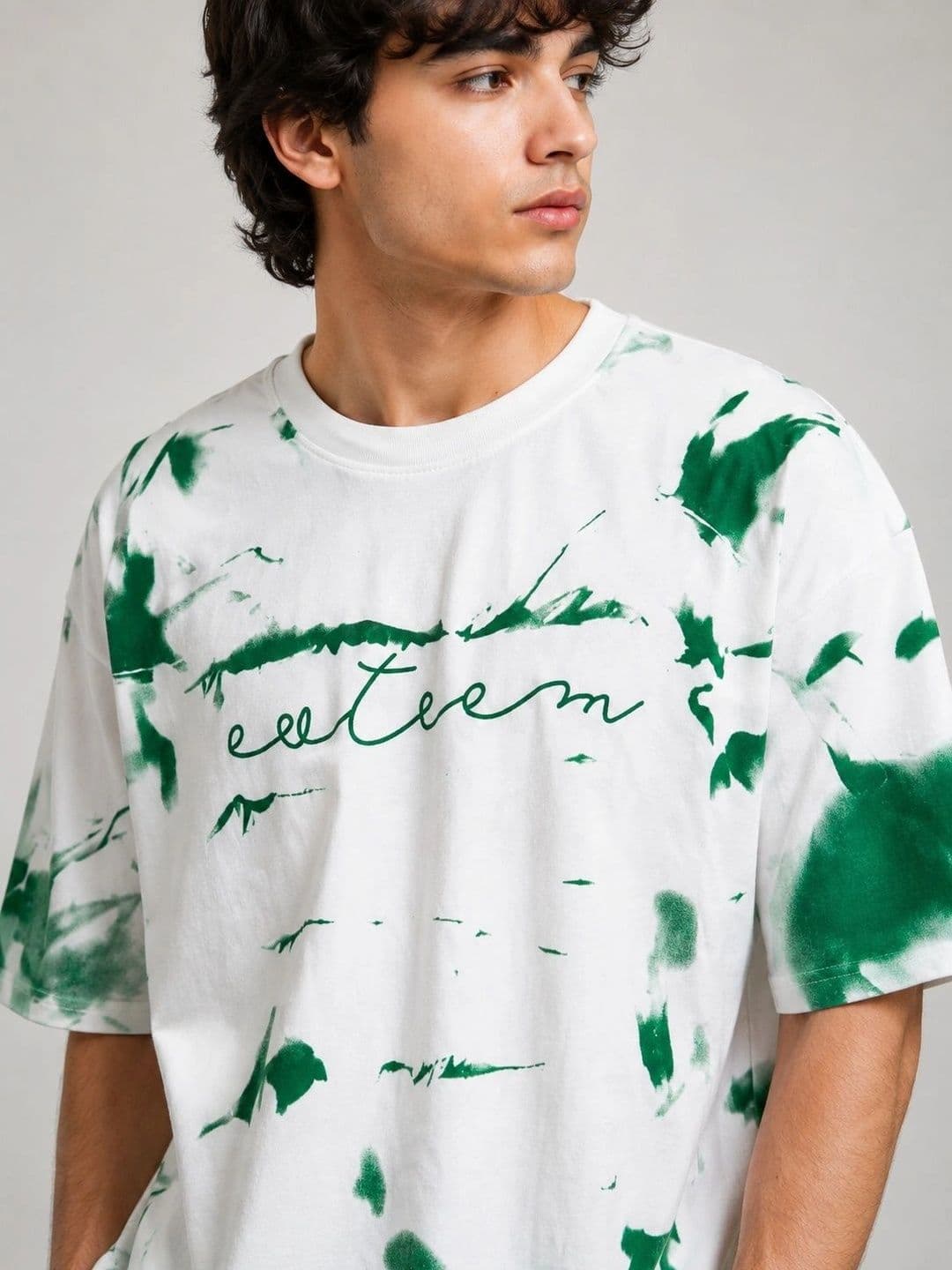 AEMA Men Oversized Tie and Dye T-shirt thumbnail 2