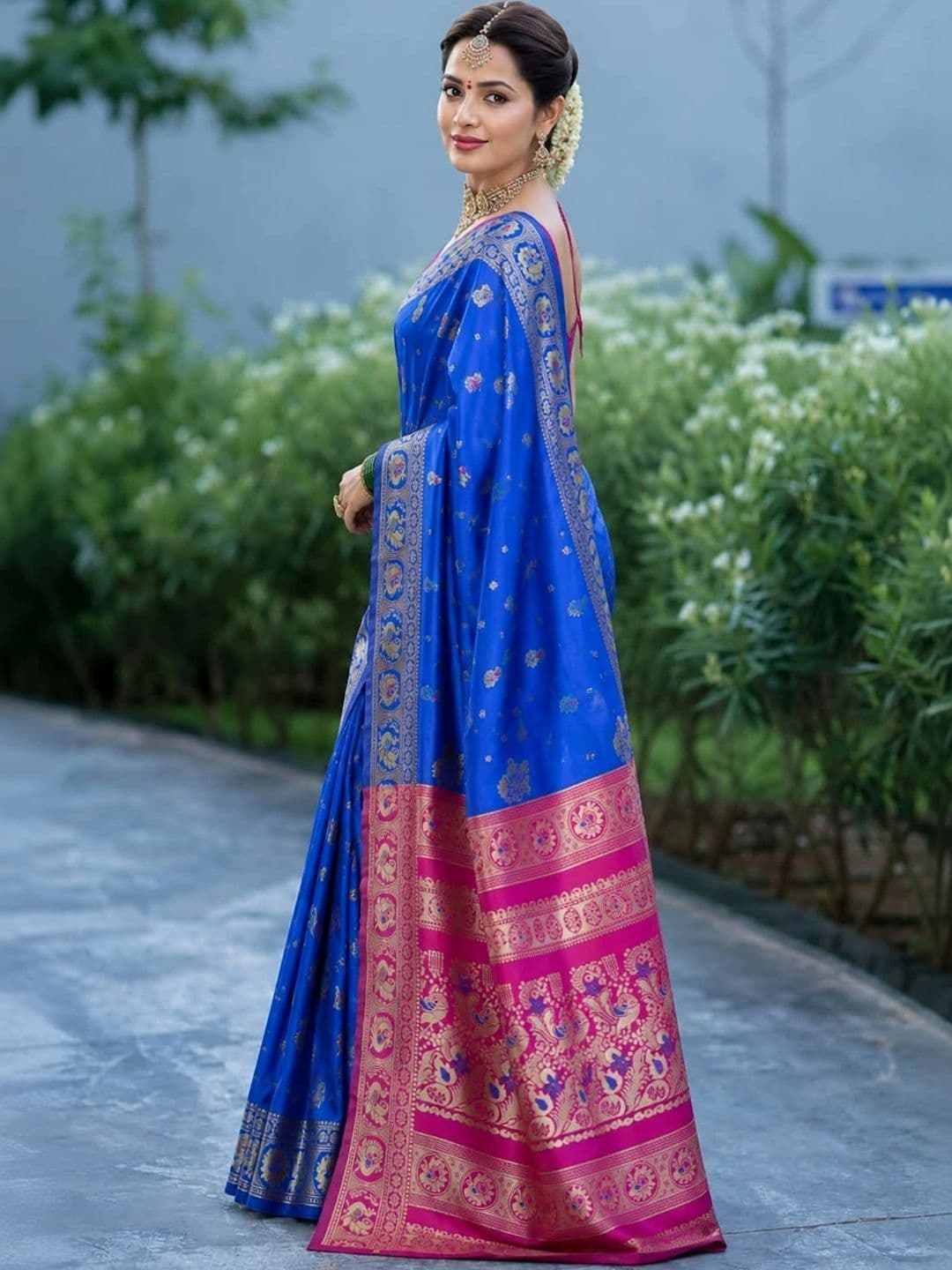 Moda Rapido Woven Design Zari Art Silk Designer Banarasi Saree thumbnail 2