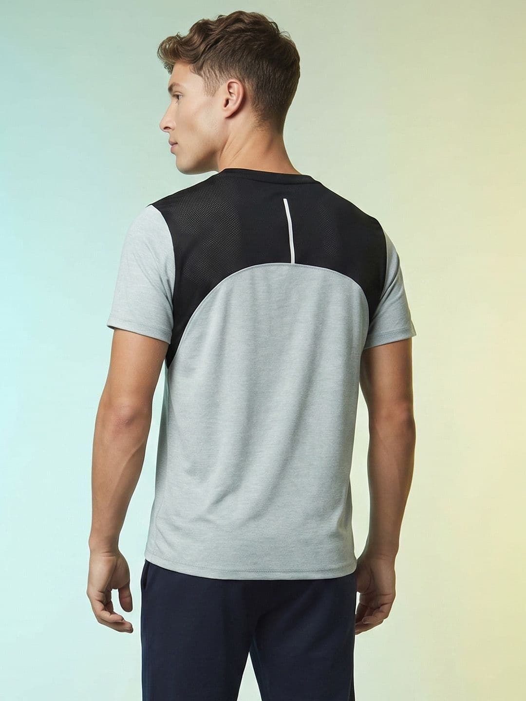 HRX by Hrithik Roshan Brand Logo Colourblocked T-shirt thumbnail 3