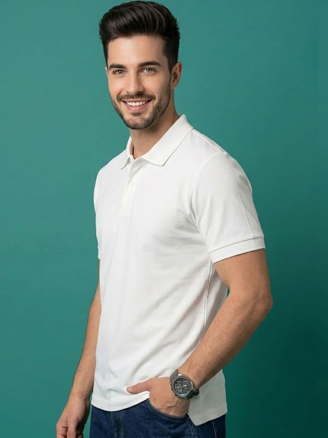 HERE&NOW Men Polo Collar T-shirt thumbnail 2