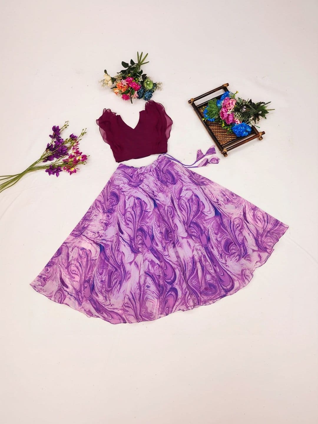 Sangria Girls Ready to Wear Lehenga & thumbnail 2
