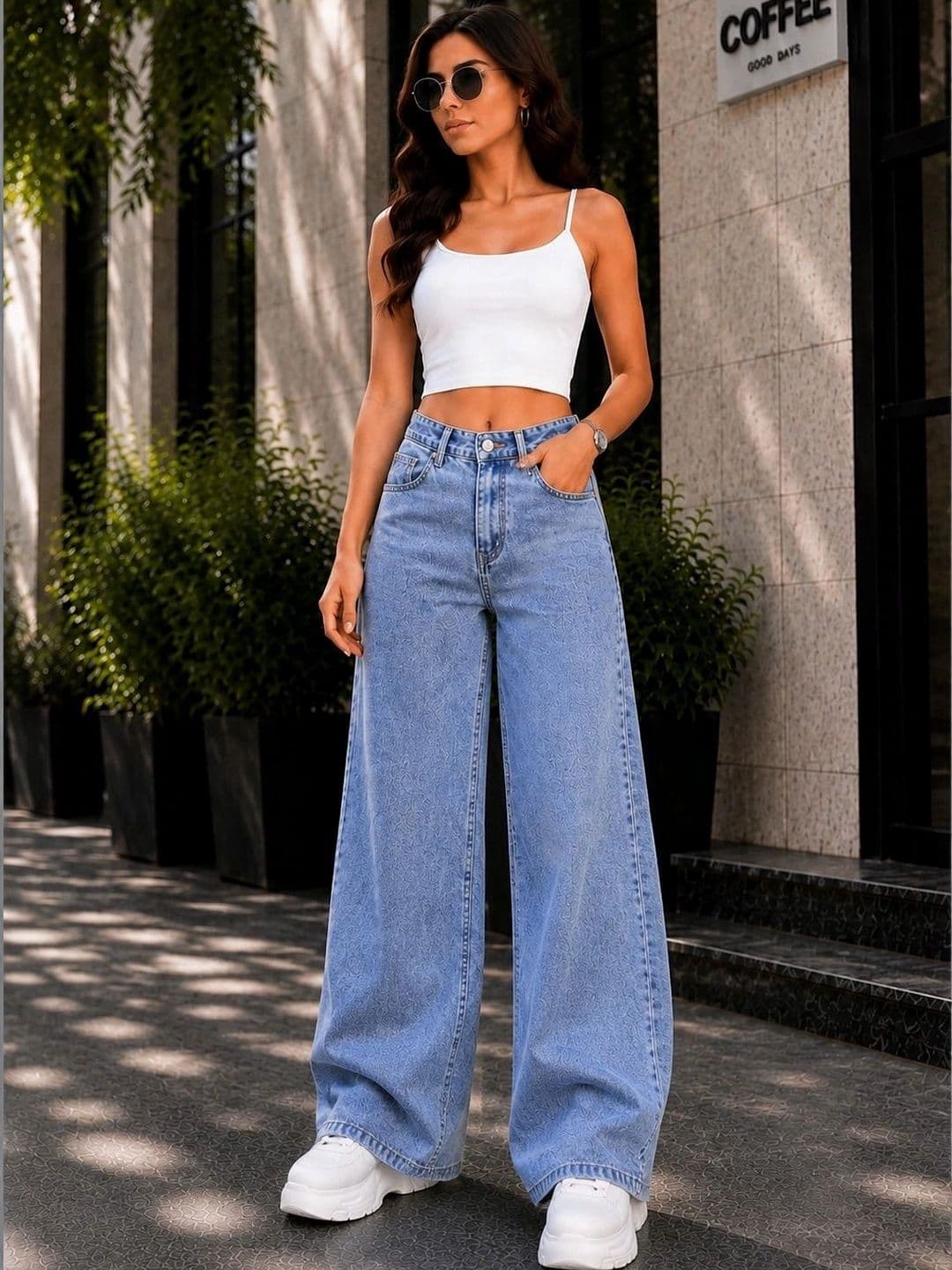 AKACY Women Straight Fit High-Rise Stretchable Jeans thumbnail 3