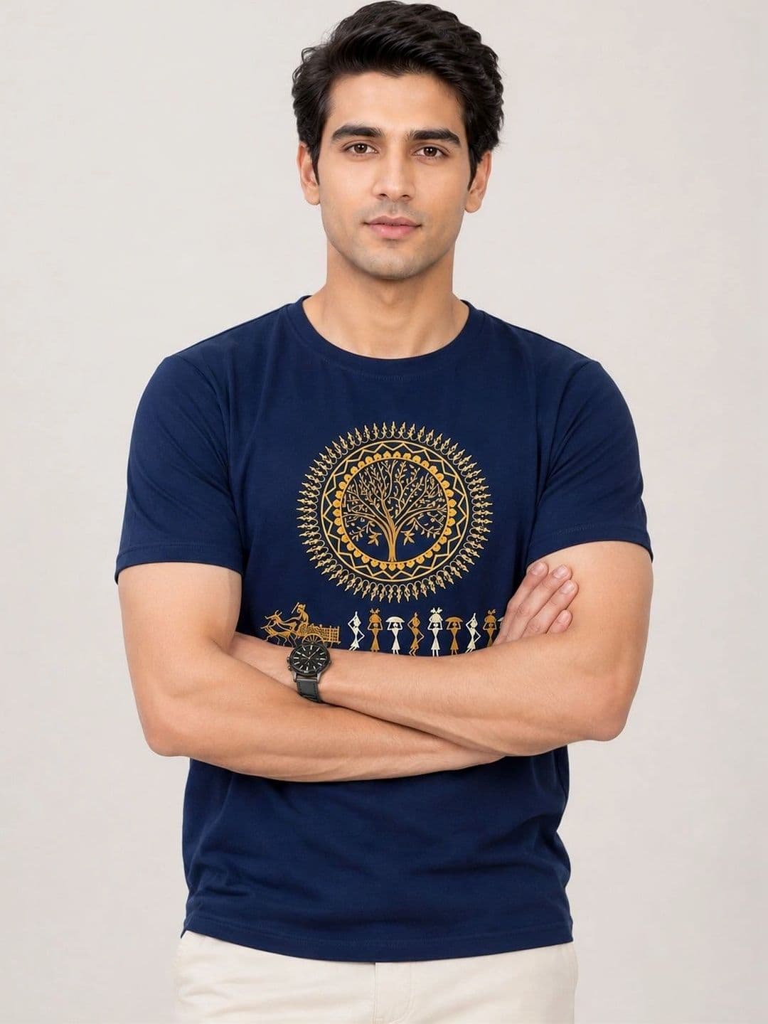 Angel Bella Men Printed Ethnic T-shirt thumbnail 4