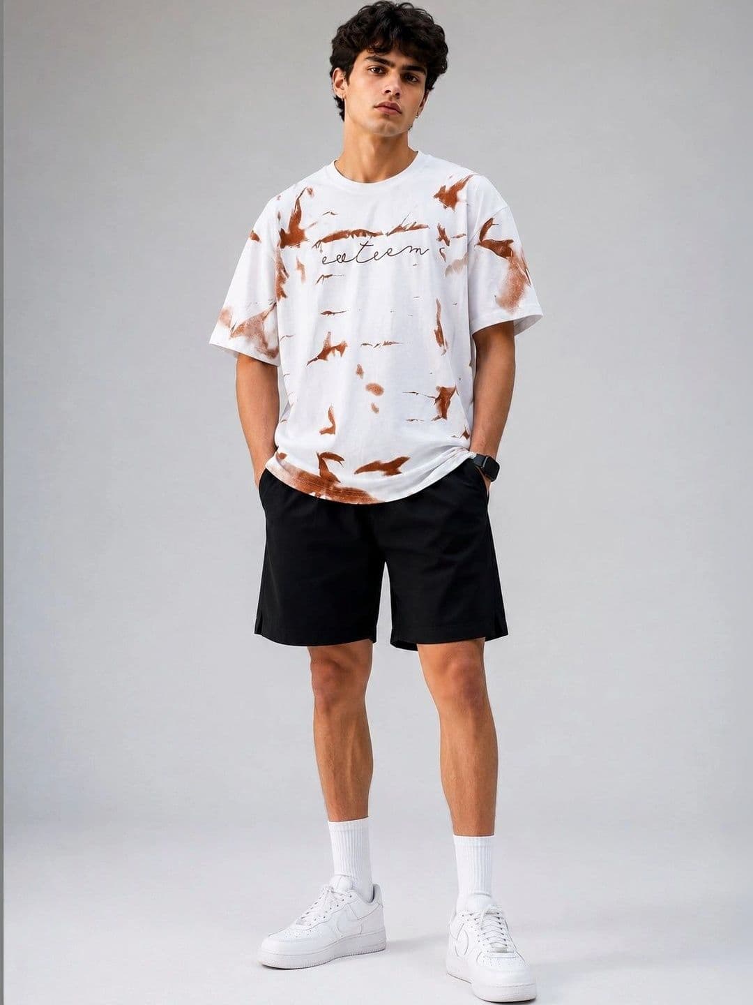 AEMA Men Tie and Dye Dyed T-shirt thumbnail 2