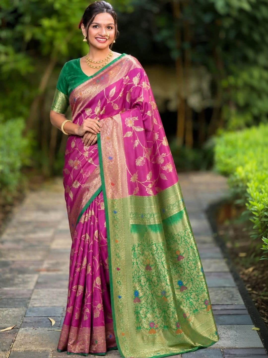 Moda Rapido Woven Design Zari Art Silk Designer Banarasi Saree - view 1