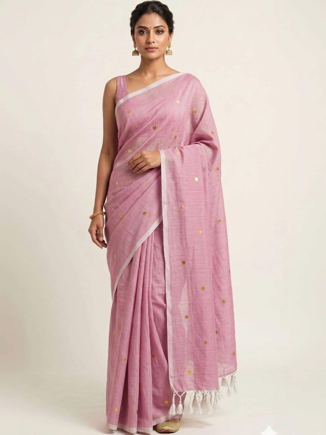 TANTSHREE Zari Pure Cotton Saree - view 1