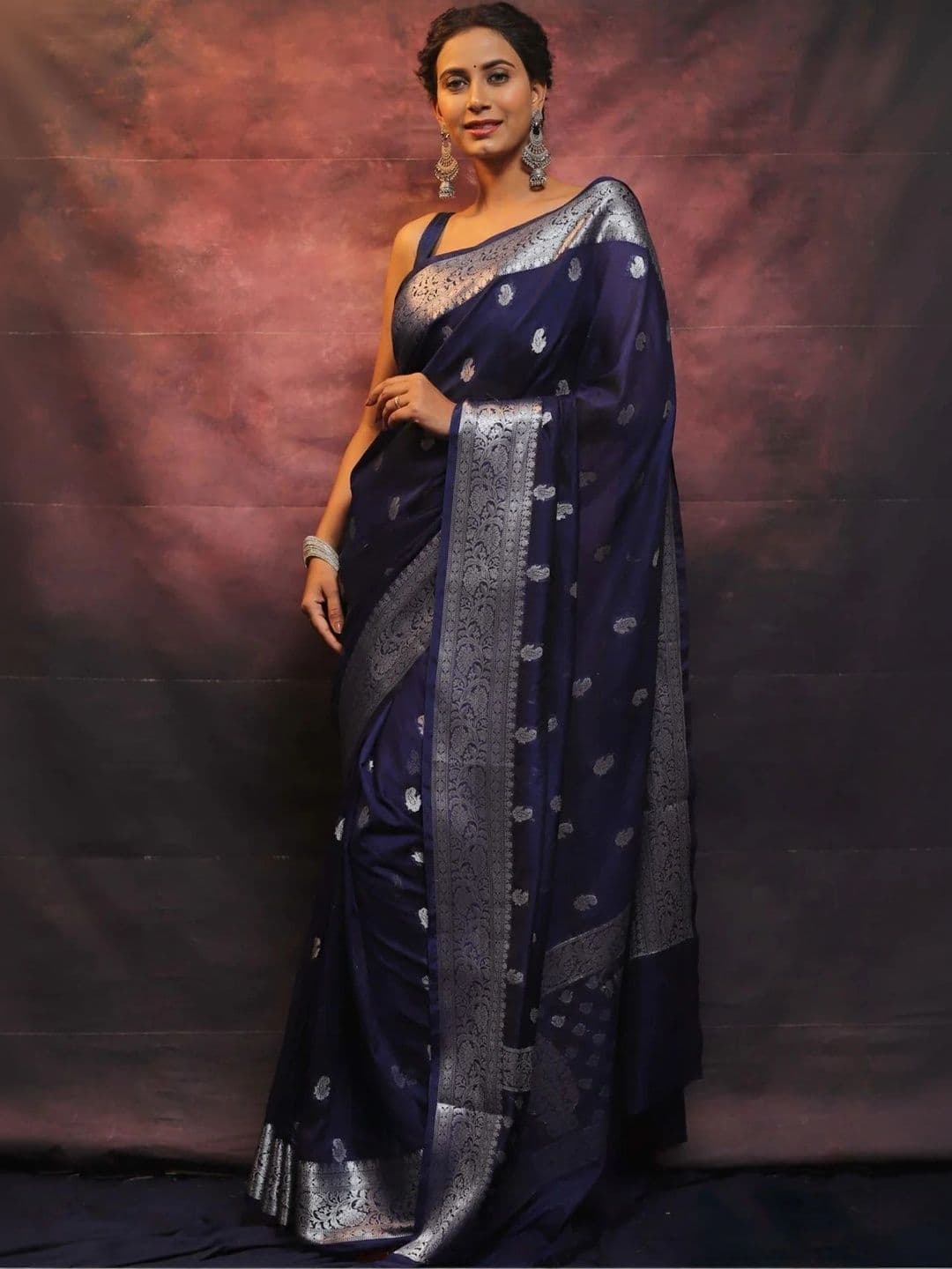 VS MALL Ethnic Motifs Zari Banarasi Saree - view 1