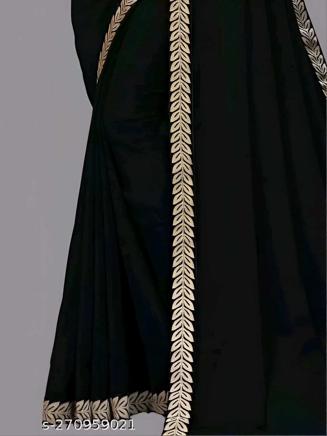 RENBRIZA Embroidered Poly Chiffon Saree thumbnail 5