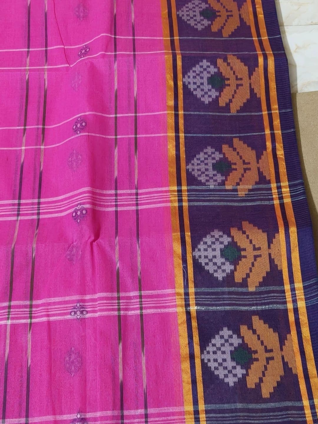 TANTSHREE Woven Design Pure Cotton Saree thumbnail 4