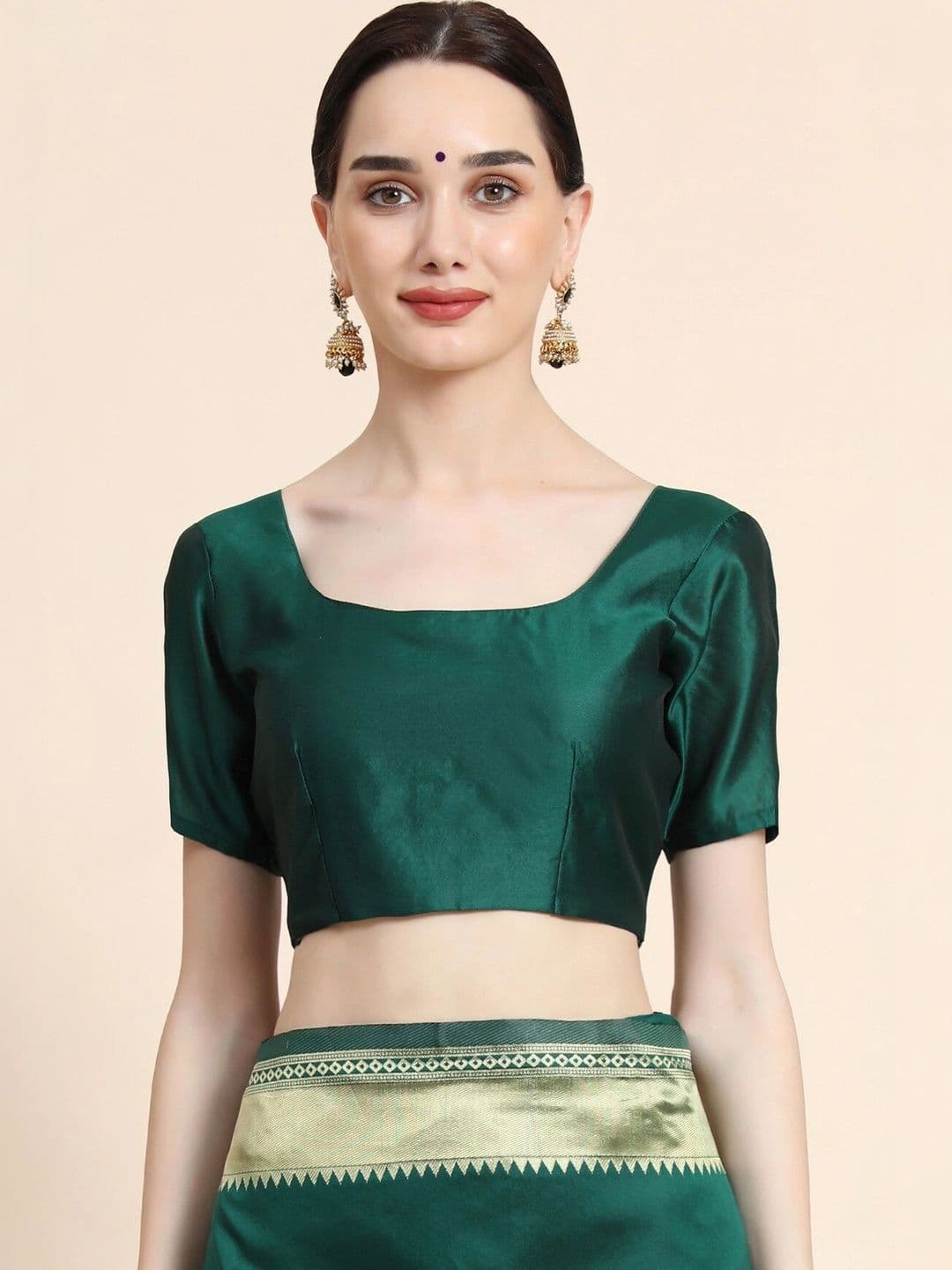 VS MALL Ethnic Motifs Zari Banarasi Saree thumbnail 4