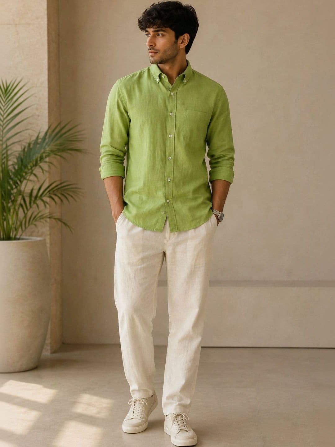 HERE&NOW Men Standard Slim Fit Casual Shirt thumbnail 4