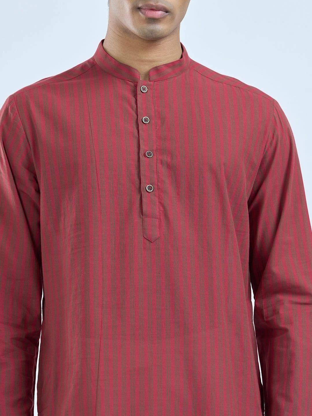 indus route by Pantaloons Men Striped Kurta thumbnail 6