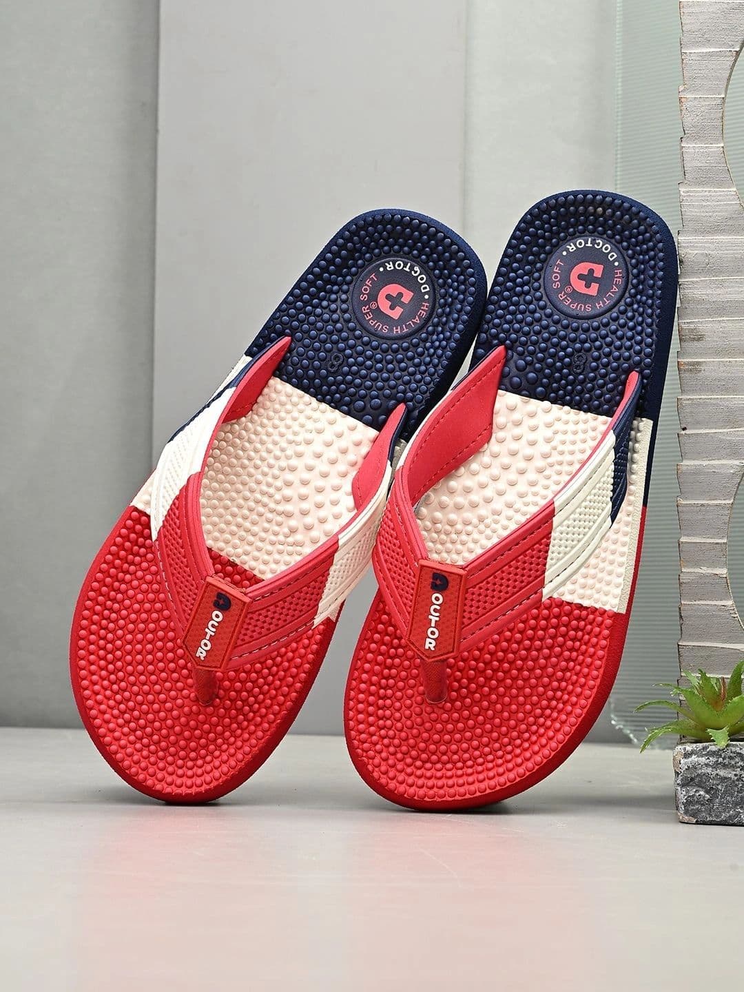 DOCTOR HEALTH SUPER SOFT Men Colourblocked Thong Flip-Flops - view 1
