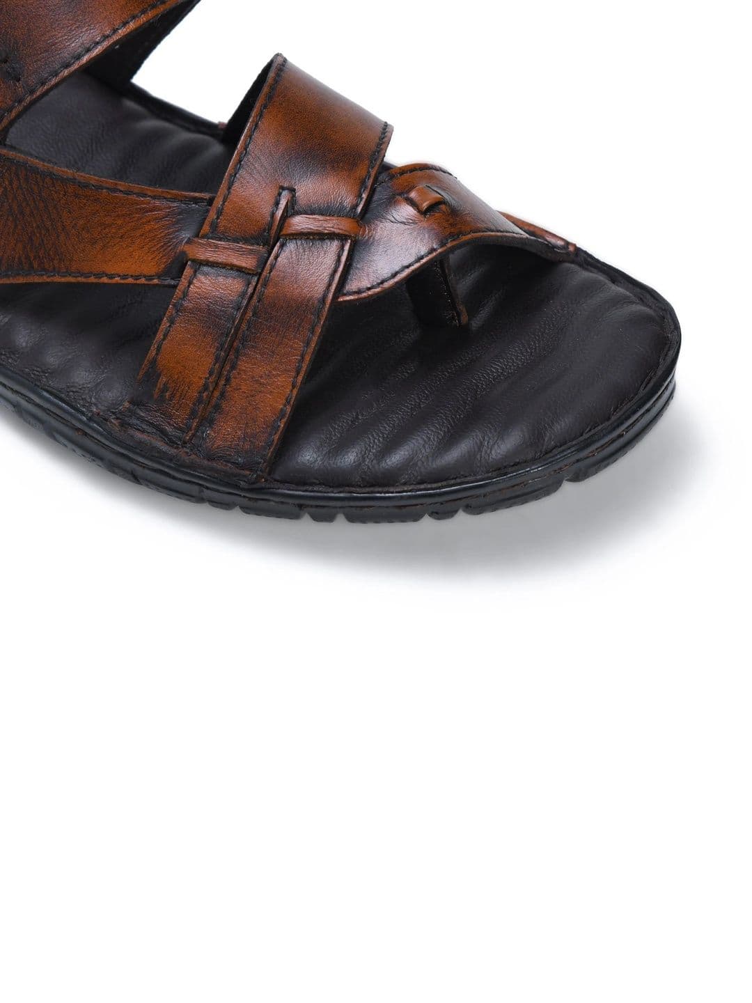 Mardi Gras Men Leather Comfort Sandals thumbnail 6