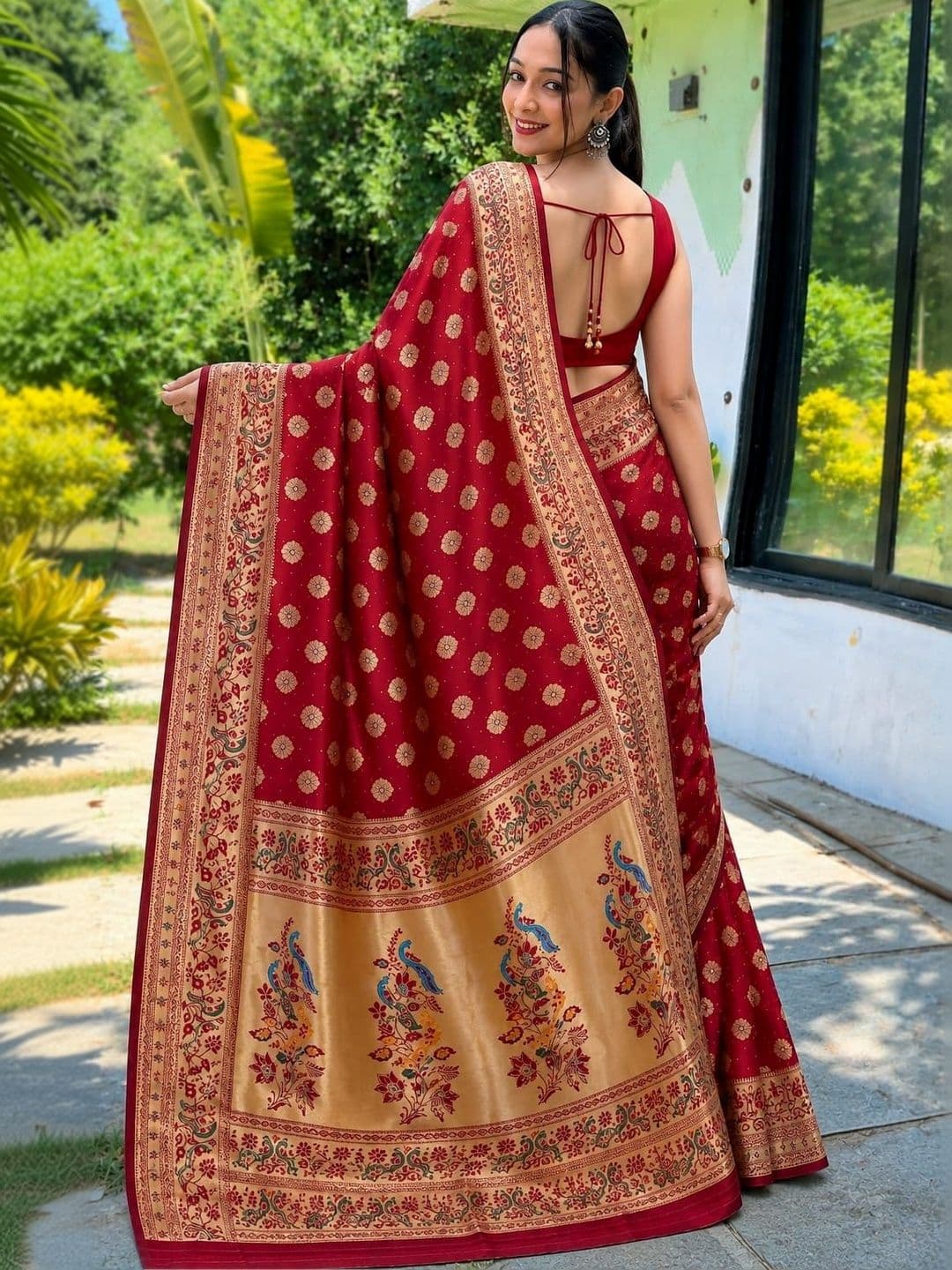 Moda Rapido Woven Design Zari Art Silk Designer Banarasi Saree thumbnail 3