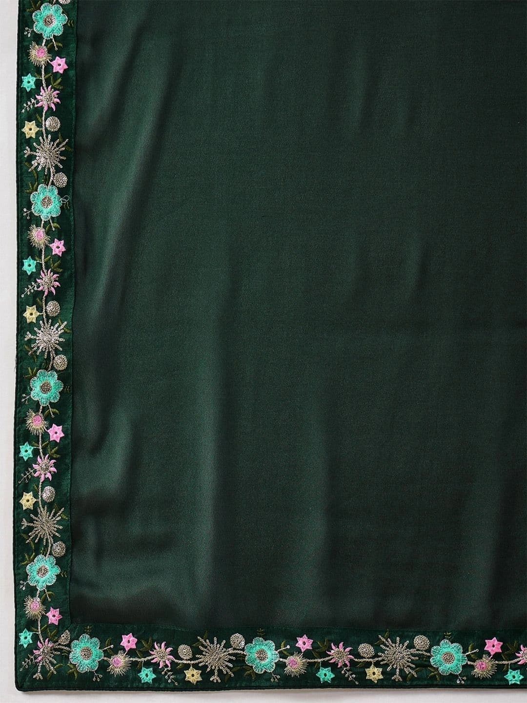 Anouk Floral Embroidered Poly Georgette Designer Saree thumbnail 6