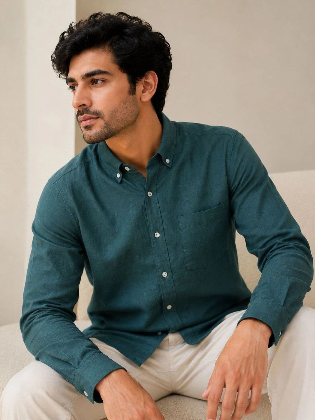 HERE&NOW Men Standard Slim Fit Casual Shirt thumbnail 5