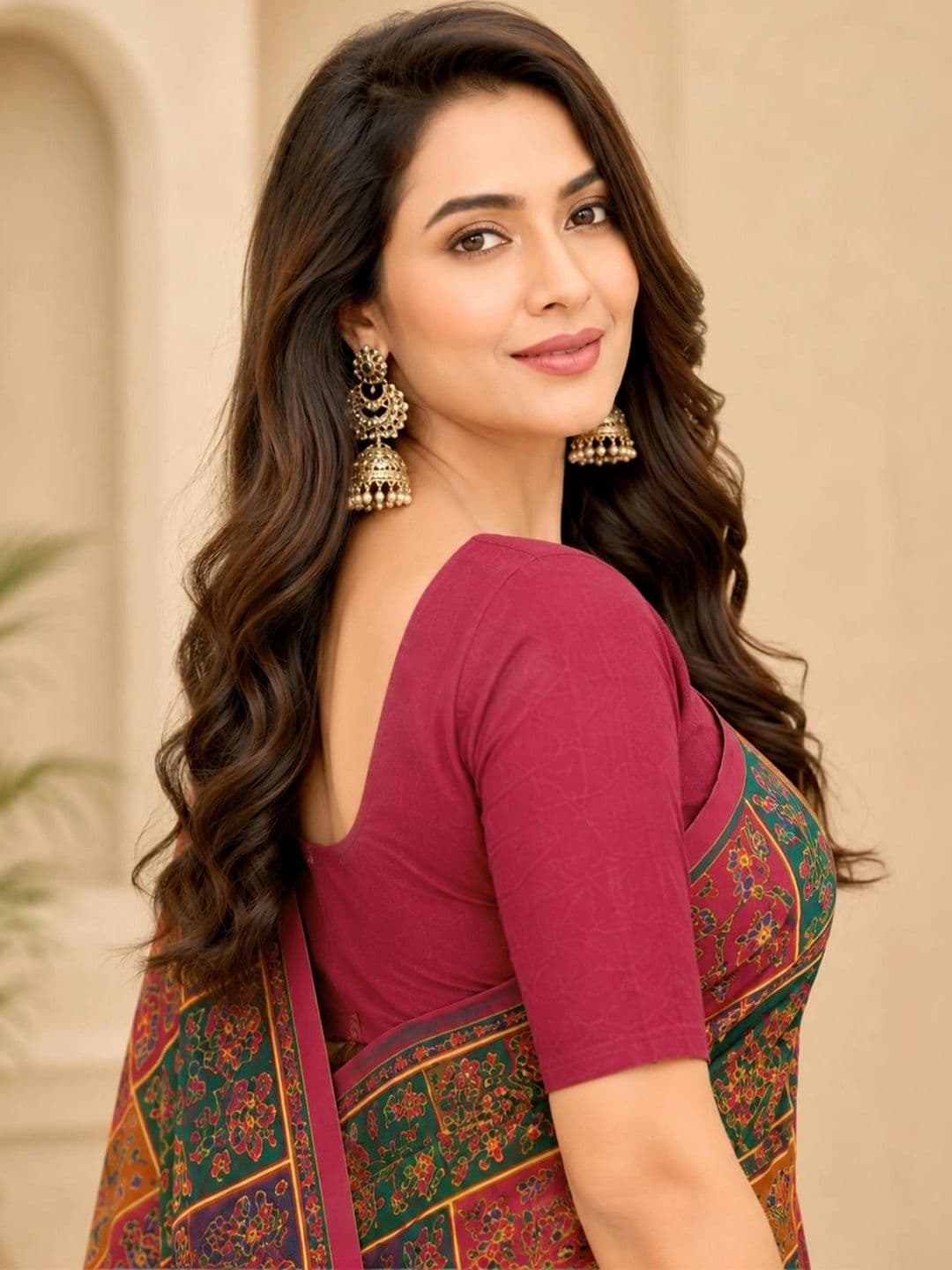 SAMANTHA Bandhani Poly Georgette Leheriya Saree thumbnail 7