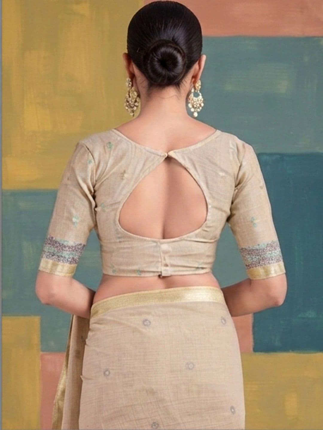 MONJOLIKA FASHION Zari Silk Cotton Designer Saree thumbnail 2