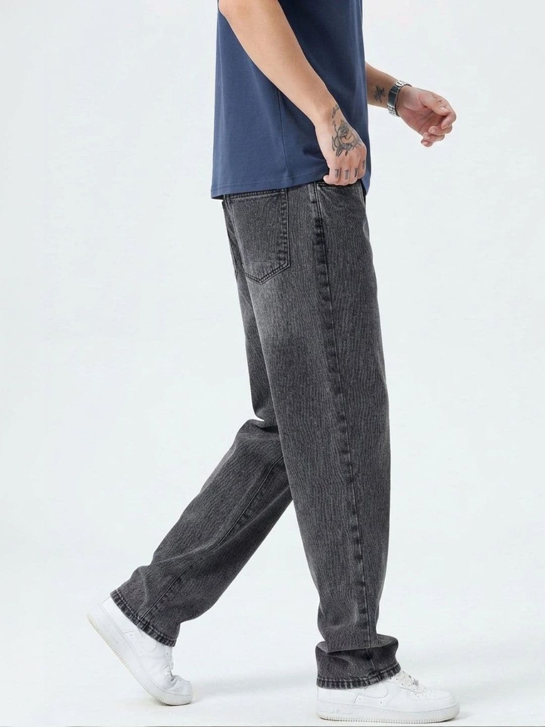 BREXX Men Jean Straight Fit Mid-Rise Stretchable Jeans thumbnail 3