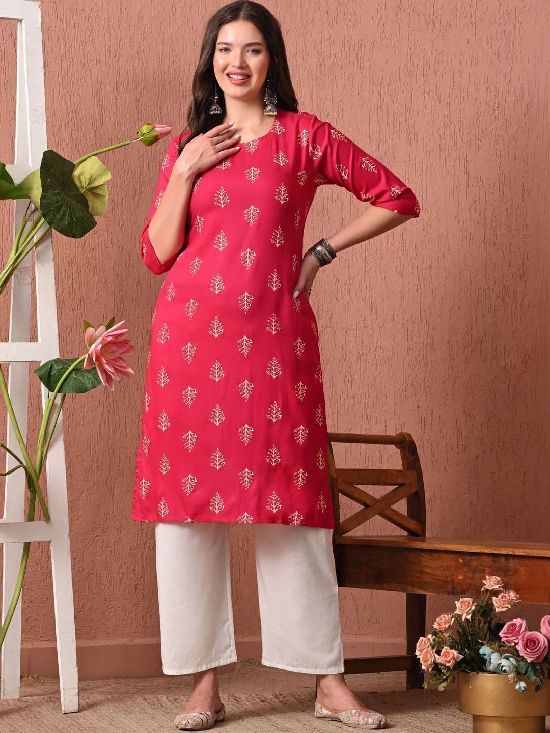 Sangria Women Ethnic Motifs Printed Kurta - view 1