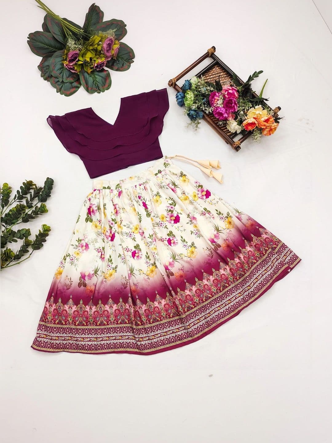 Sangria Girls Ready to Wear Lehenga & thumbnail 5