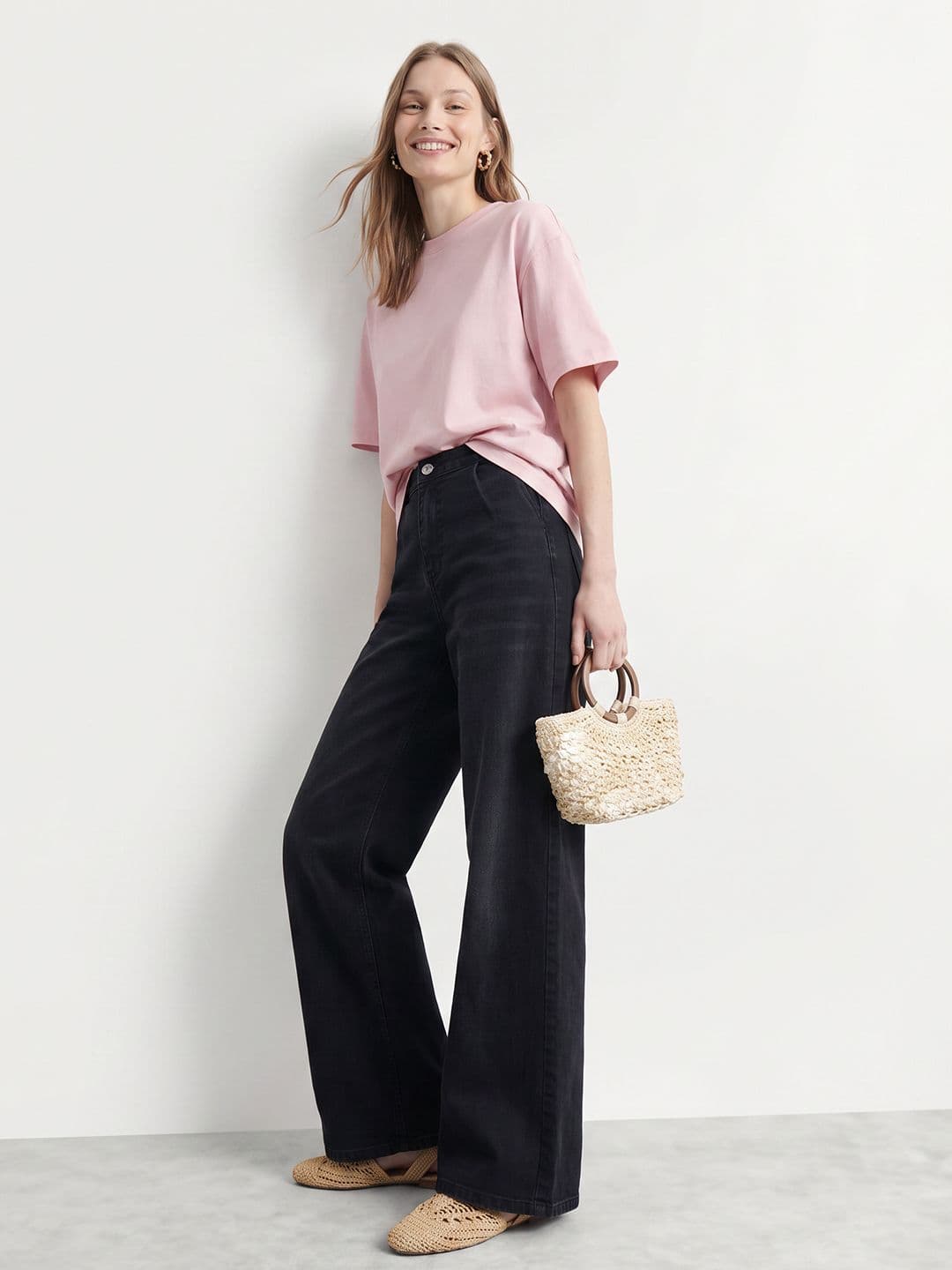 Mast & Harbour Women Wide Leg Fit Stretchable Jeans thumbnail 4